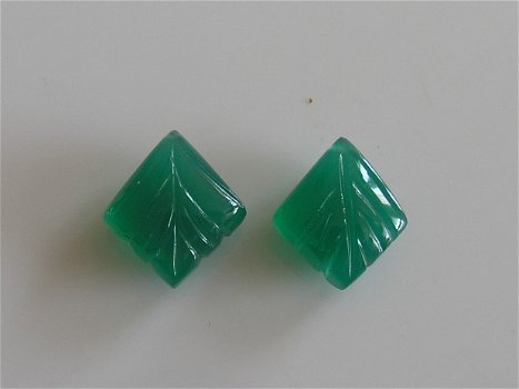 Prachtige Groene Onyx briolette - 1