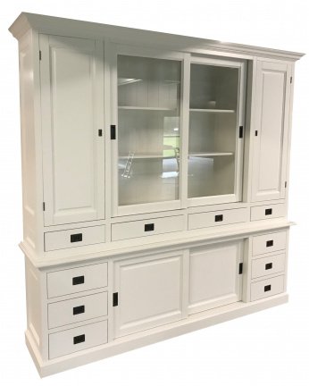 Buffetkast Briele wit 225 x 225cm dichte zijdeuren soft close laden - nr. 1