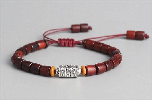 Tibetaans Boeddhistische armband met Gebedswiel en Mantra - 0
