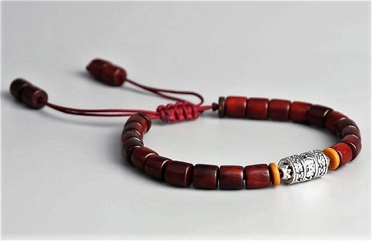 Tibetaans Boeddhistische armband met Gebedswiel en Mantra - 1