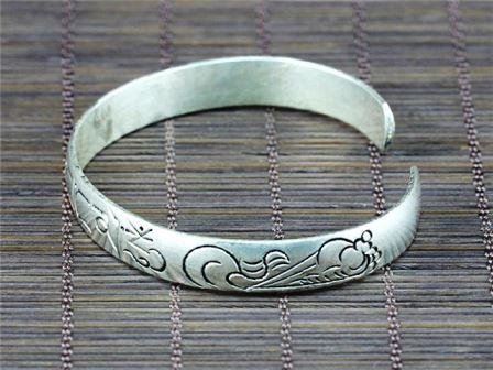 Tibetaans zilveren armband met Mantra - 3