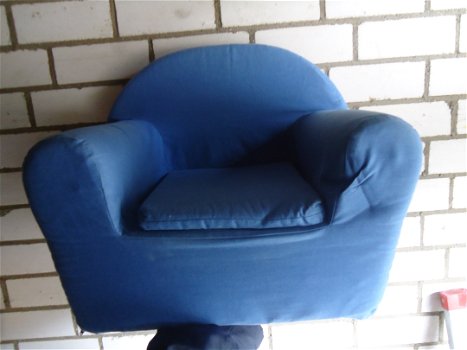 Leuke kinder stoel blauwe zachte wasbare luxe leesstoel (Z14) - 1