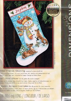 AANBIEDING DIMENSIONS BORDUURPAKKET, WINTER FRIENDS  STOCKING