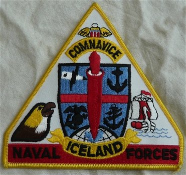 Embleem / Patch, Comnavice Iceland Naval Forces, USN - US Navy, jaren'90.(Nr.1) - 0