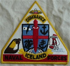 Embleem / Patch, Comnavice Iceland Naval Forces, USN - US Navy, jaren'90.(Nr.1)