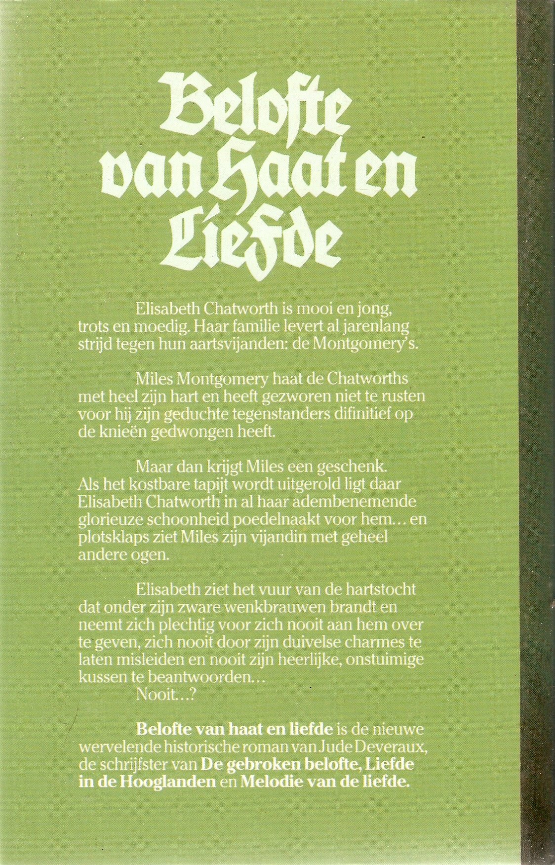 GERESERVEERD Jude Deveraux met Belofte van haat en liefde - Afbeelding 2