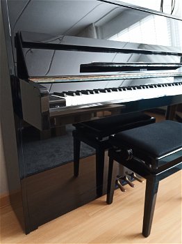 PIANO ZWART, HOOGGLANS, ZO GOED ALS NIEUW. - 5