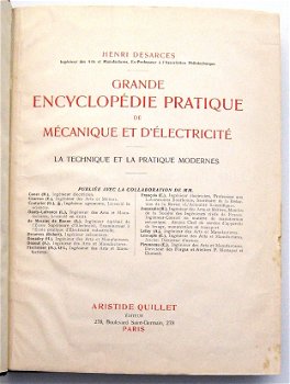 Encyclopédie Mécanique & d'Electricité 1913 20 uitv. platen - 1