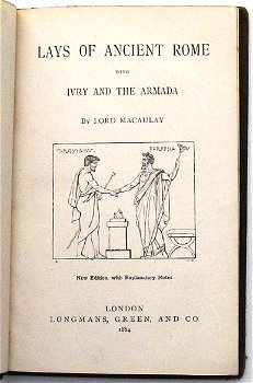 Lays of Ancient Rome 1884 Macaulay Lady Cavendish - Binding - 2