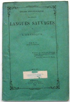 Langues Sauvages de l'Amérique 1866 Cuoq - Mohawk Algonquin