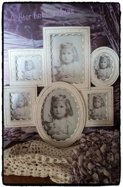 Brocante Fotolijst Collage Lijst Clayre & Eef, Fotolijstjes in nieuwstaat
