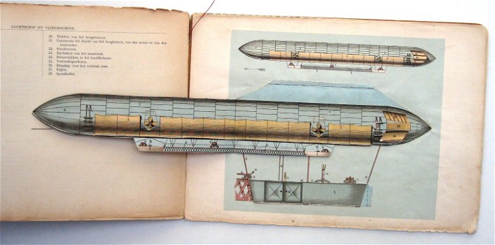 Luchtschip en Vliegmachine 1907 Uitvouwbare platen Zeppelin - 0