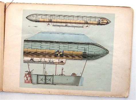 Luchtschip en Vliegmachine 1907 Uitvouwbare platen Zeppelin - 3