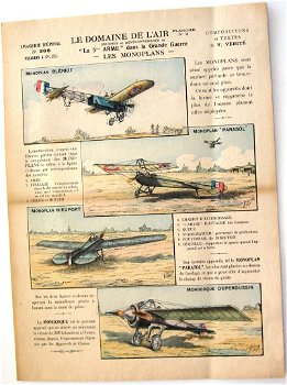 Les Monoplans 1917 Le Domaine de l'Air Lithografie Vliegtuig - 0