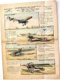 Les Monoplans 1917 Le Domaine de l'Air Lithografie Vliegtuig