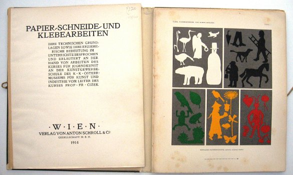 Papier-Schneide und Klebearbeiten 1914 Cizek Portfolio - 0