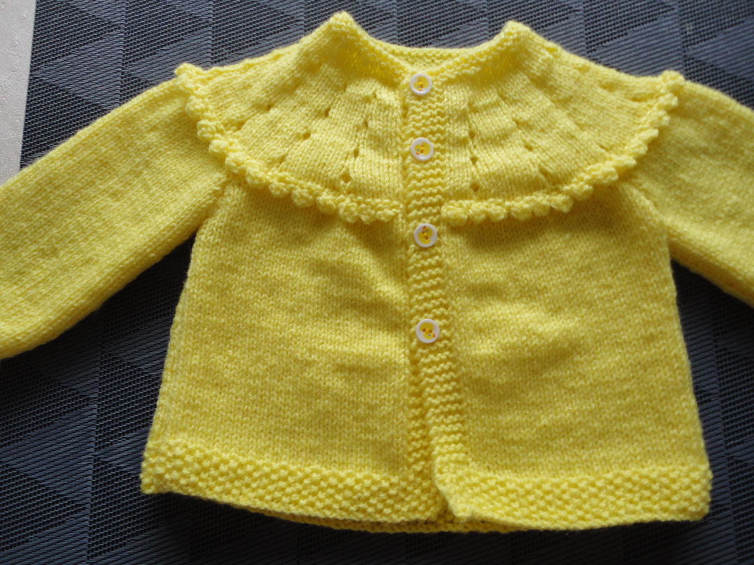 020 geel babyvestje voor ca. maat 62 - Afbeelding 3