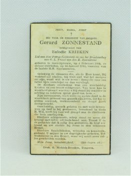 Bidprentje - Gerard Zonnestad - 1944 - 1