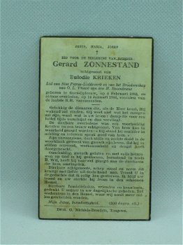 Bidprentje - Gerard Zonnestad - 1944 - 3