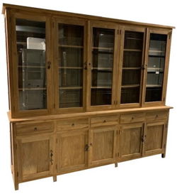 Landelijke teak deng kleh buffetkast 250 x 50/40 x 220cm