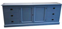 Dressoir oud blauw Houten 240cm