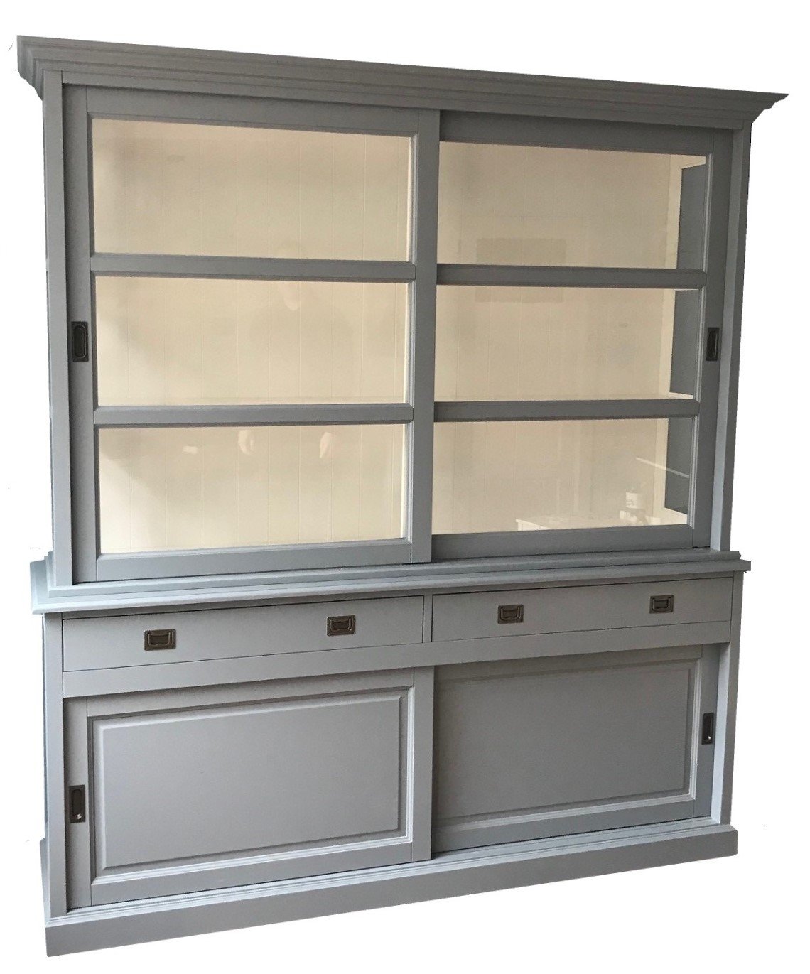 Buffetkast Uden blauw - wit 200 x 50/40 x 210cm - nr. 1