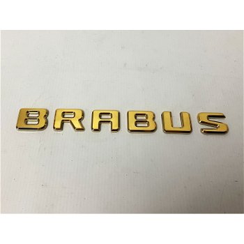 GOUD EXCLUSIEF HANDGEMAAKT LOGO STIJL BRABUS VOOR MERCEDES-BENZ - 0