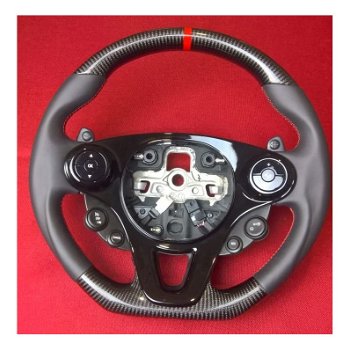 KOOLSTOF STUURWIEL ROOD VOOR SMART FORTWO III 453 - 0