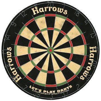 Harrows dartbord inclusief 2 setjes dartpijlen - 1