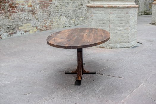 Walnoten ovale tafel 200x100cm Meubelfabriek Westra - 2
