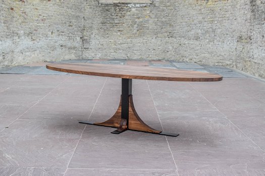 Walnoten ovale tafel 200x100cm Meubelfabriek Westra - 6