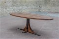 Walnoten ovale tafel 200x100cm Meubelfabriek Westra - 7 - Thumbnail