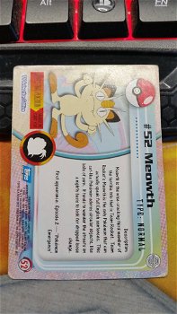 Meowth #52 Series 1 (Topps) Pokemon gebruikt 3 - 1