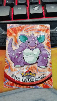 Nidoking #34 Series 1 (Topps) Pokemon gebruikt 3 zwaar - 0