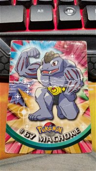 Machoke #67 Series 1 (Topps) Pokemon gebruikt zwaar - 0