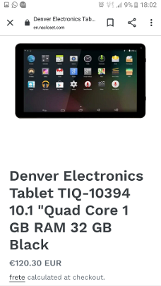 Denver tablet 32gb zwart. Nieuw in doos & spotgoedkoop. 