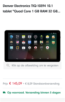 Denver tablet 32gb zwart. Nieuw in doos & spotgoedkoop. - 5