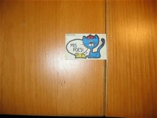 Vintage Sticker Mispoes! Poes Kitten