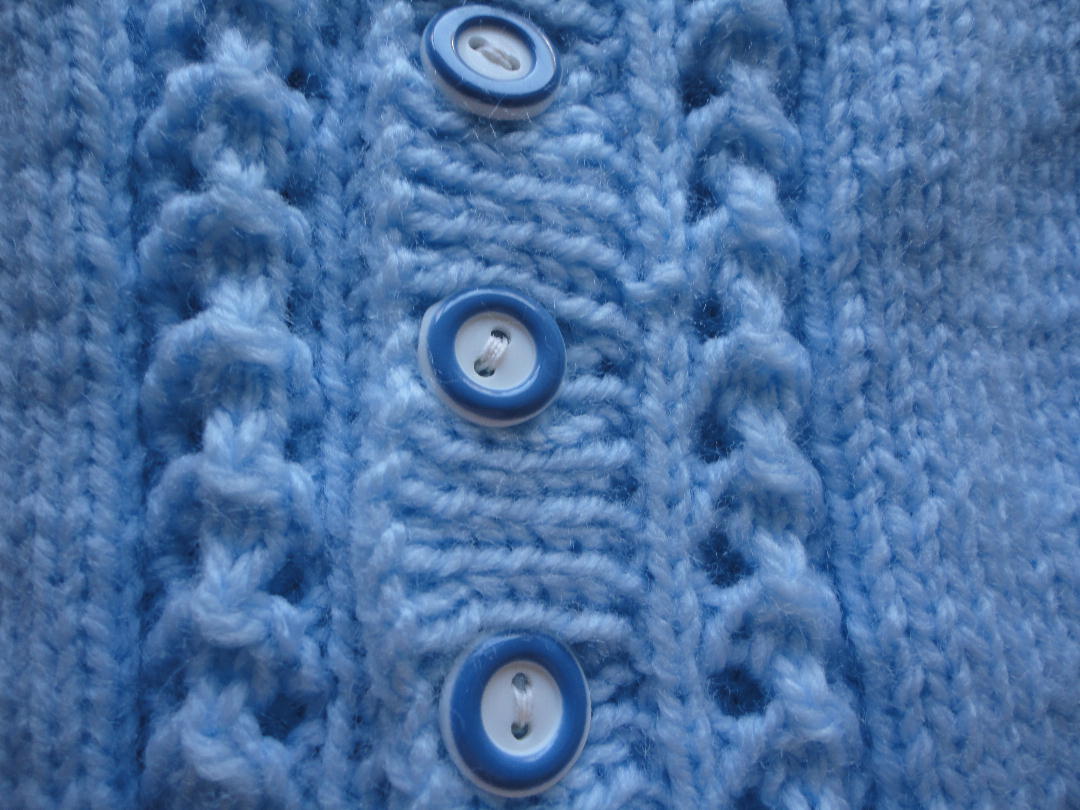 043 blauw vestje ca. maat 62 - Afbeelding 3
