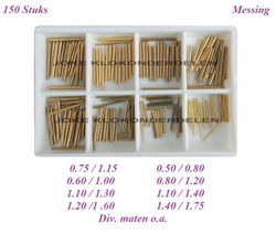 = 150 Konische voorsteek stiften = messing = 41705 B