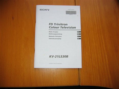 Sony TV Gebruiksaanwijzing FD TriniTron KV-21LS30B - 0