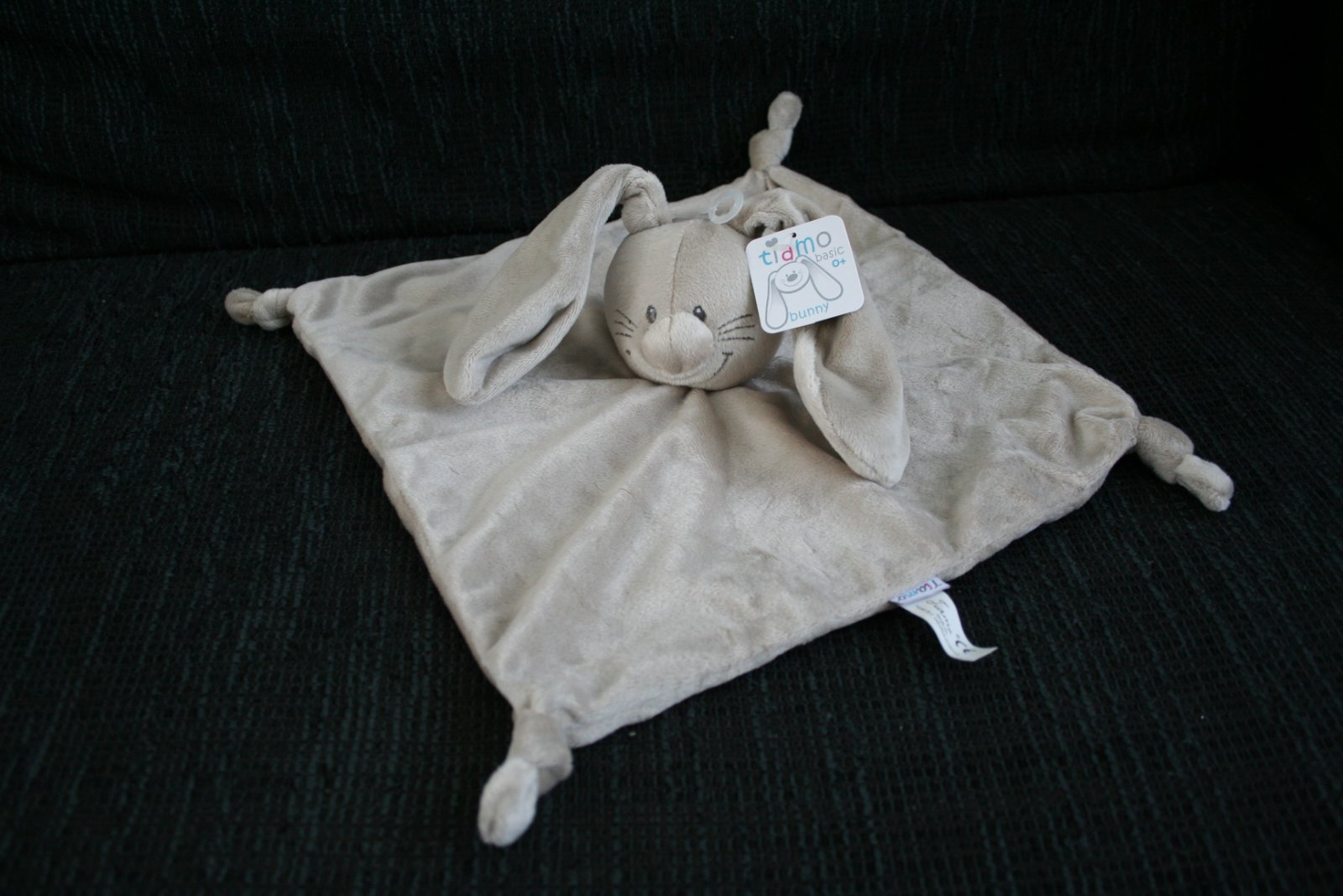 mild aankleden Beschikbaar T078 – Tiamo Bunny Knuffeldoek Grijs (NIEUW)