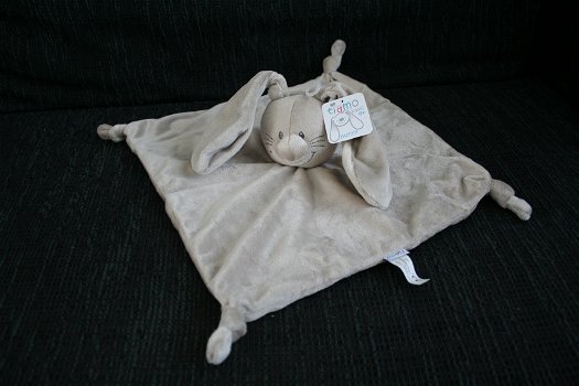 T078 – Tiamo Bunny Knuffeldoek Grijs (NIEUW) - 0