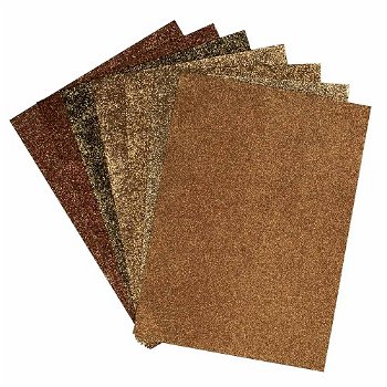 A4 Handmade Shimmer Card Pack (10pcs) - Gold Glitter PMA1592002 - 0