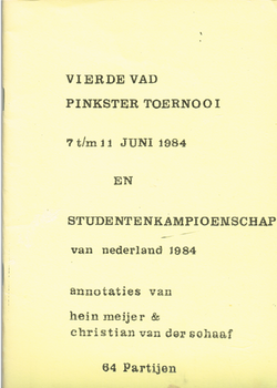 Vierde VAD Pinkster toernooi 1984 - 0