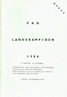 VAD Landskampioen 1986