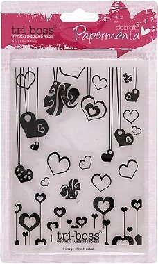 Universal Tri-Boss Embossing Folder (A6) - Heart Attack PMA515300