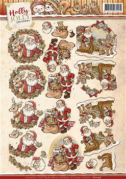 Yvonne Creations knipvel Holly Jolly Christmas CD10748 - Santa - 0