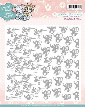 Embossing Folder Yvonne Creations - Smiles, Hugs and Kisses YCEMB10002 - 0