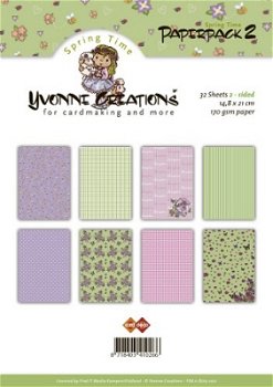 Yvonne Creations A5 Paperpack2 Spring Time 14,8x21cm - 0